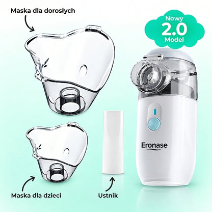 Eronase Przenośny Nebulizator – Inhalator dla Dzieci i Dorosłych